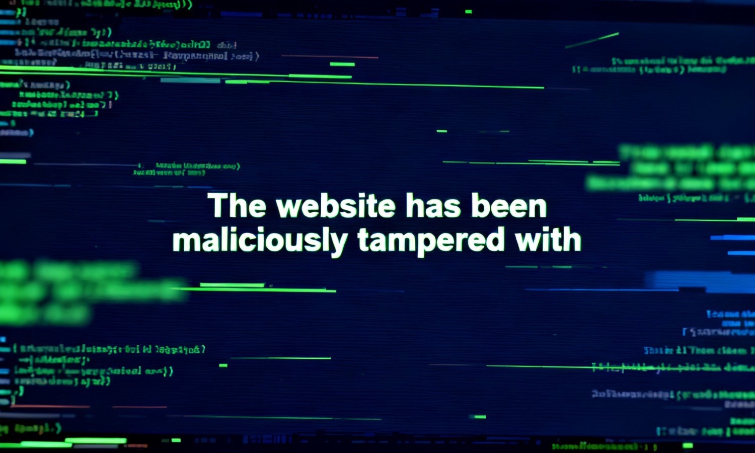 The website has been maliciously tampered with
