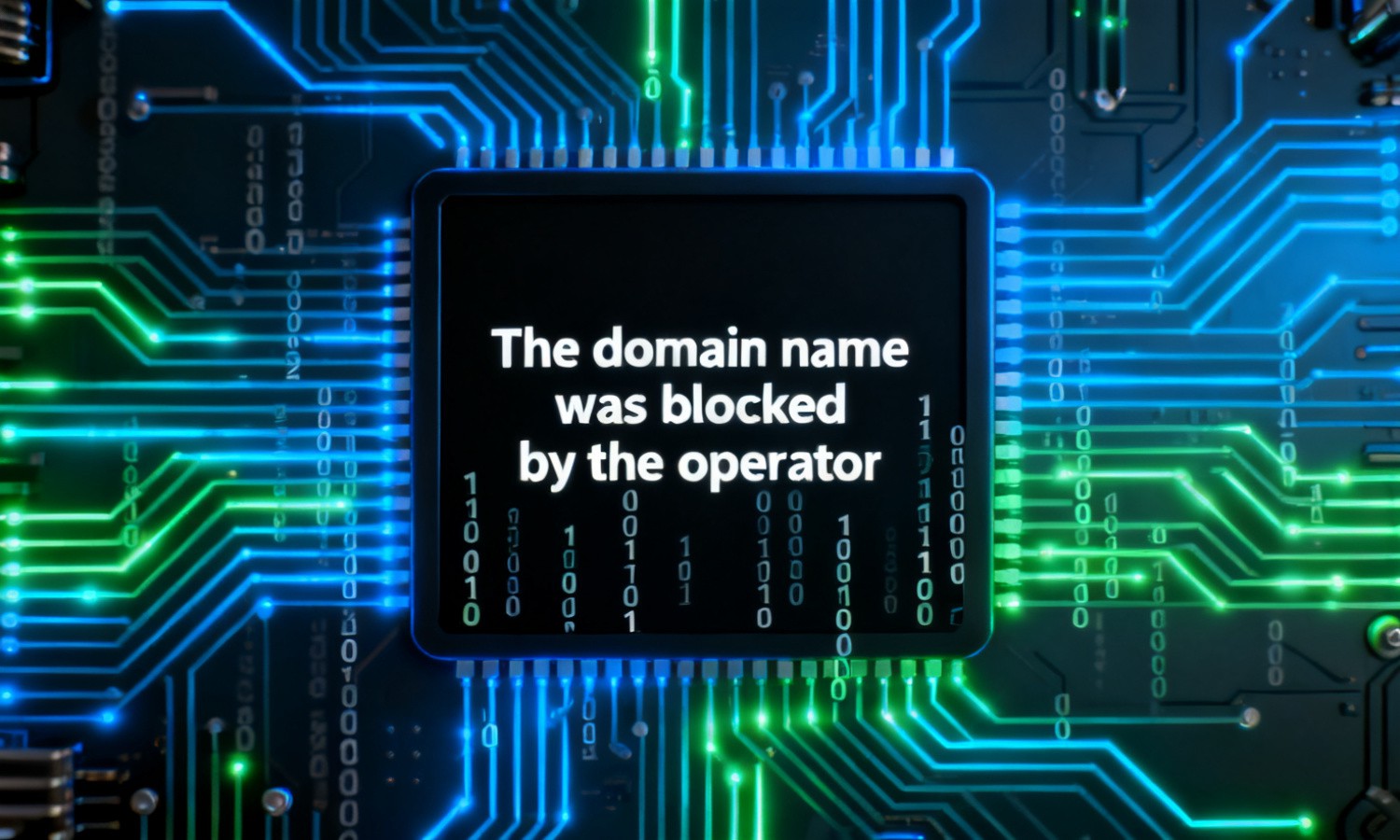 The domain name was blocked by the operator