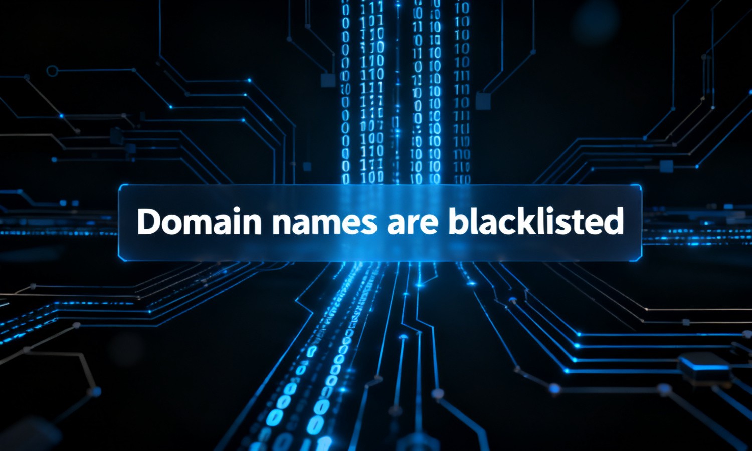 Domain names are blacklisted