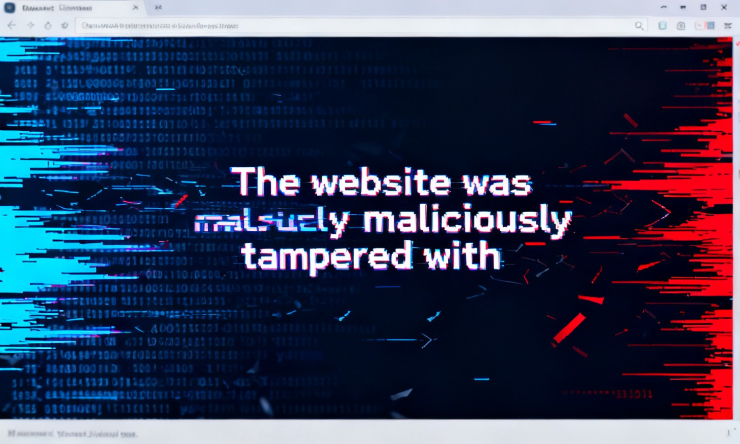 The website was maliciously tampered with
