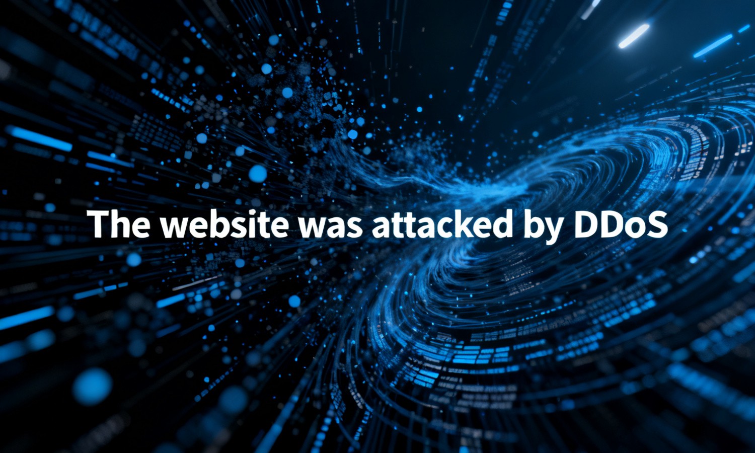 The website was attacked by DDoS