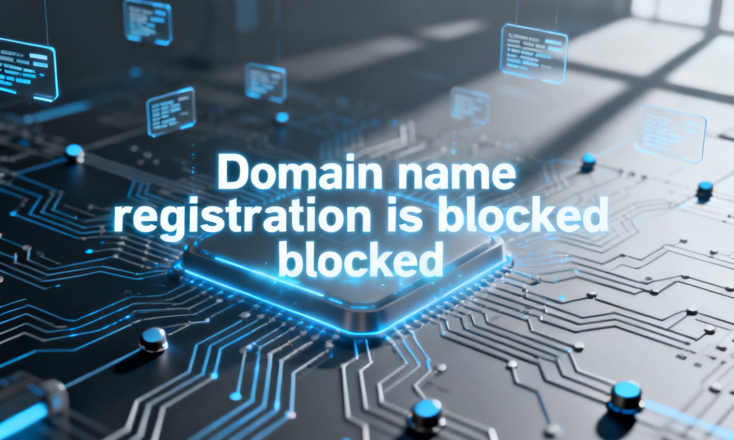 Domain name registration is blocked