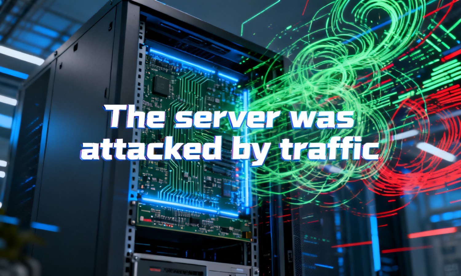 The server was attacked by traffic