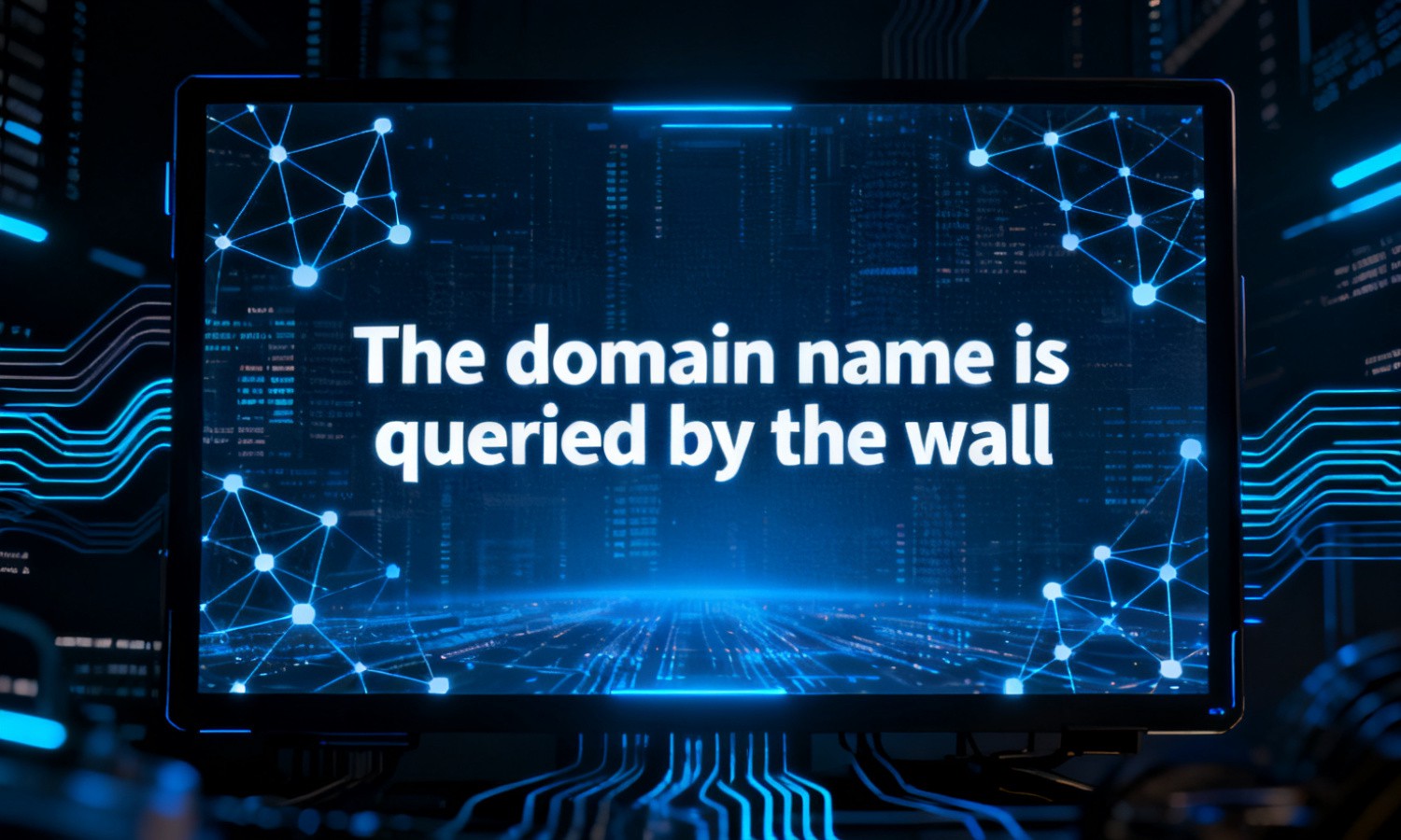The domain name is queried by the wall