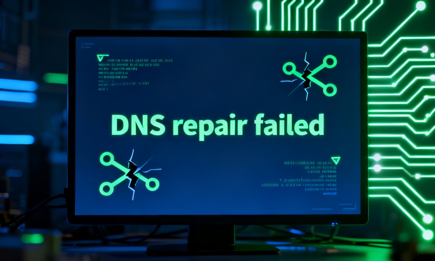 DNS repair failed