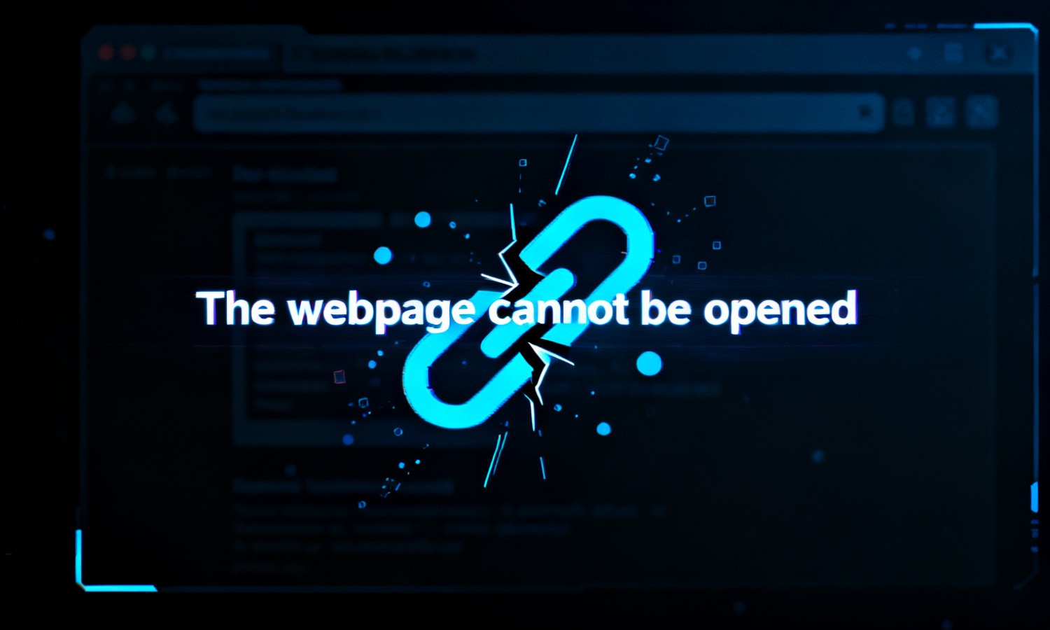 The webpage cannot be opened