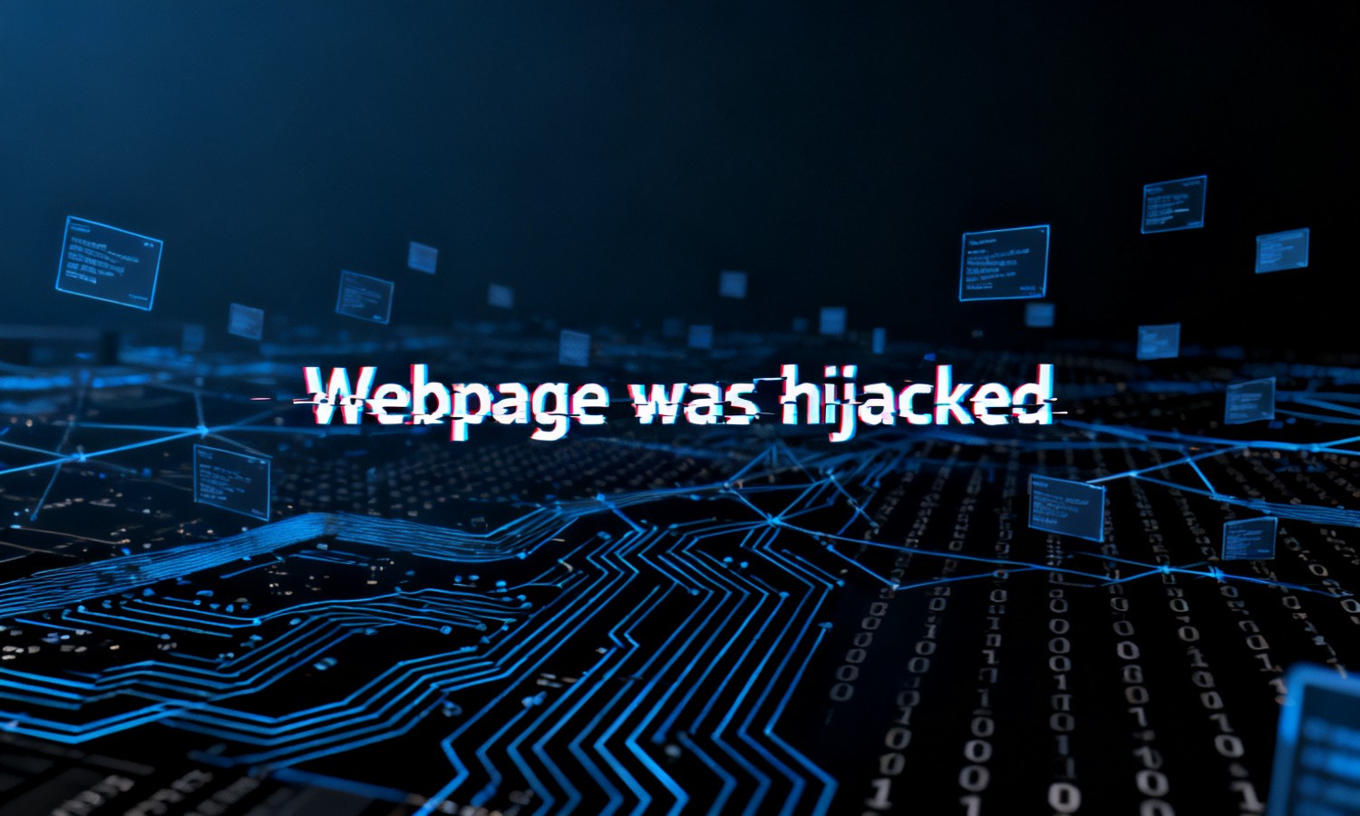 Webpage was hijacked