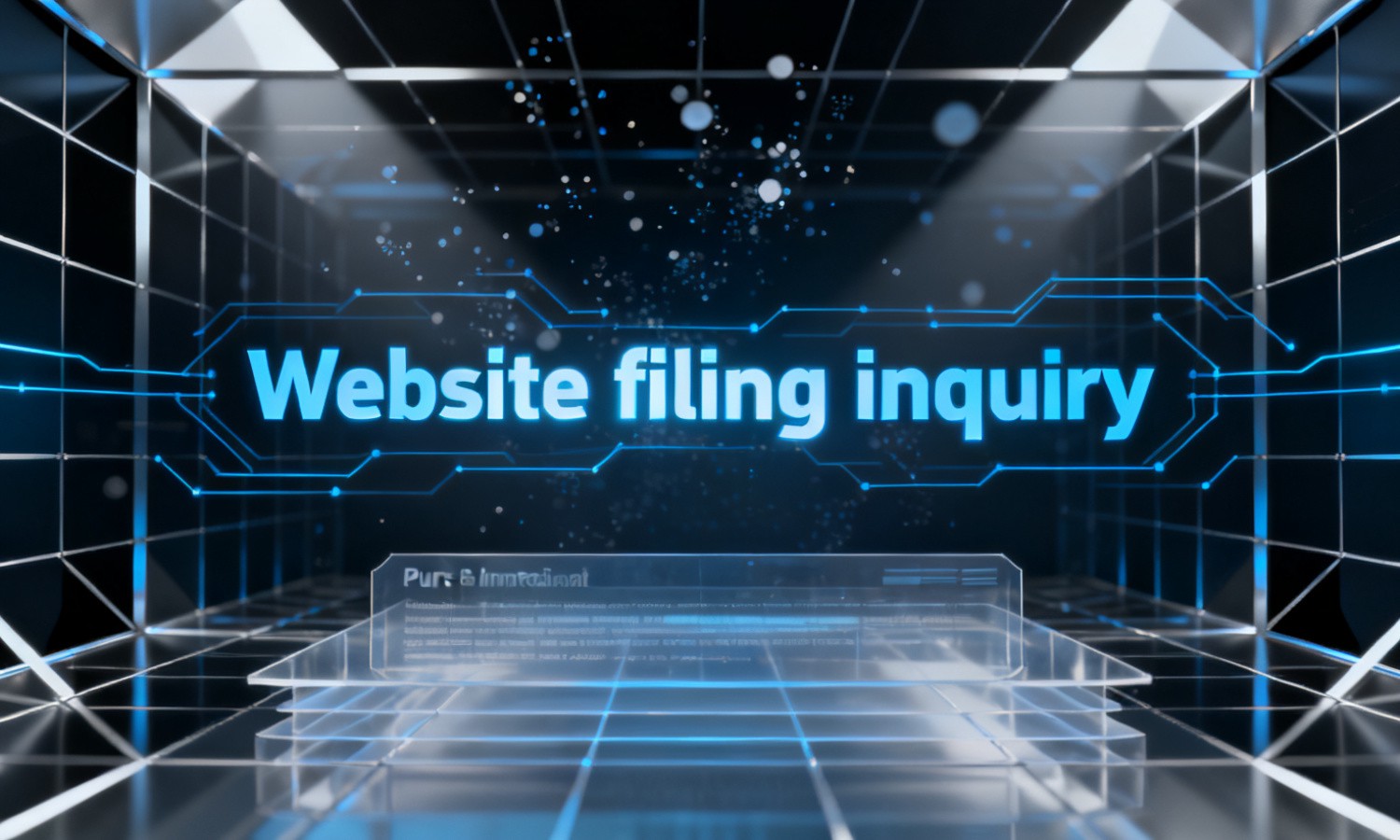 Website filing inquiry