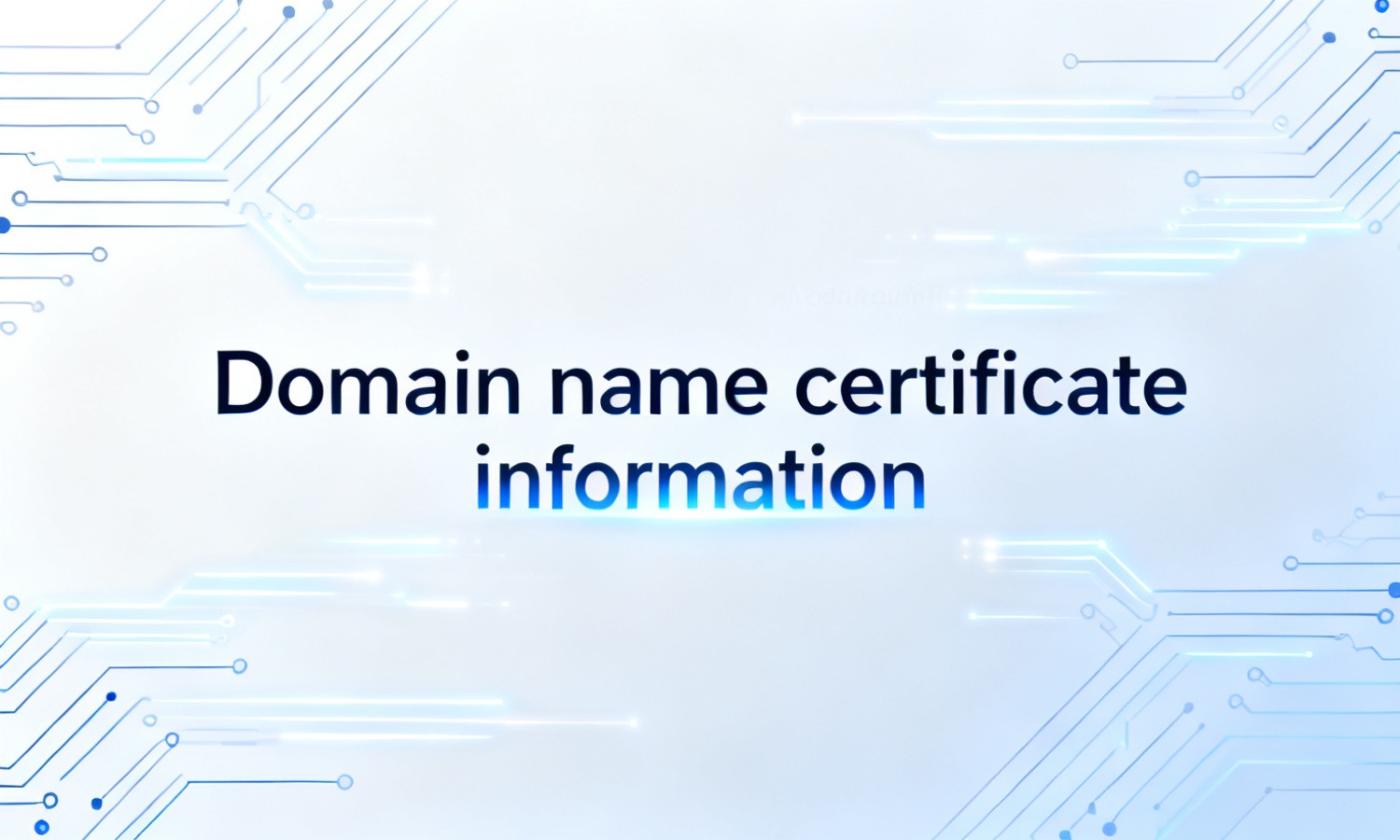 Domain name certificate information