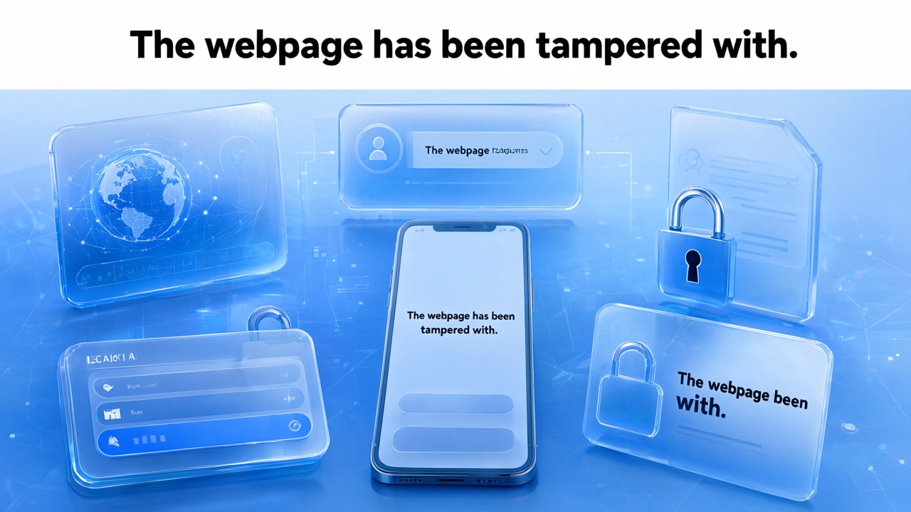 The webpage has been tampered with.